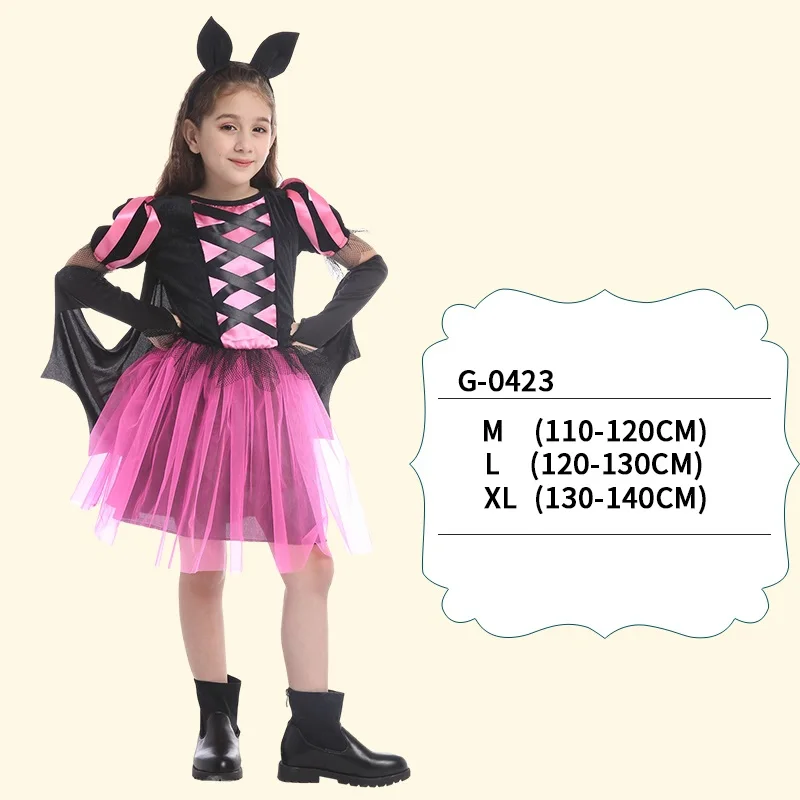 Костюмы На Хэллоуин Для Детей Платье Тему Ведьмы Девочек С Крыльями Летучей Мыши