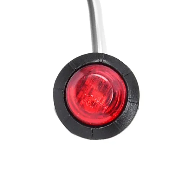 12 В круглые боковые габаритные огни прицепа, водонепроницаемая лампа для грузовиков, габаритные огни, поворотник грузовика