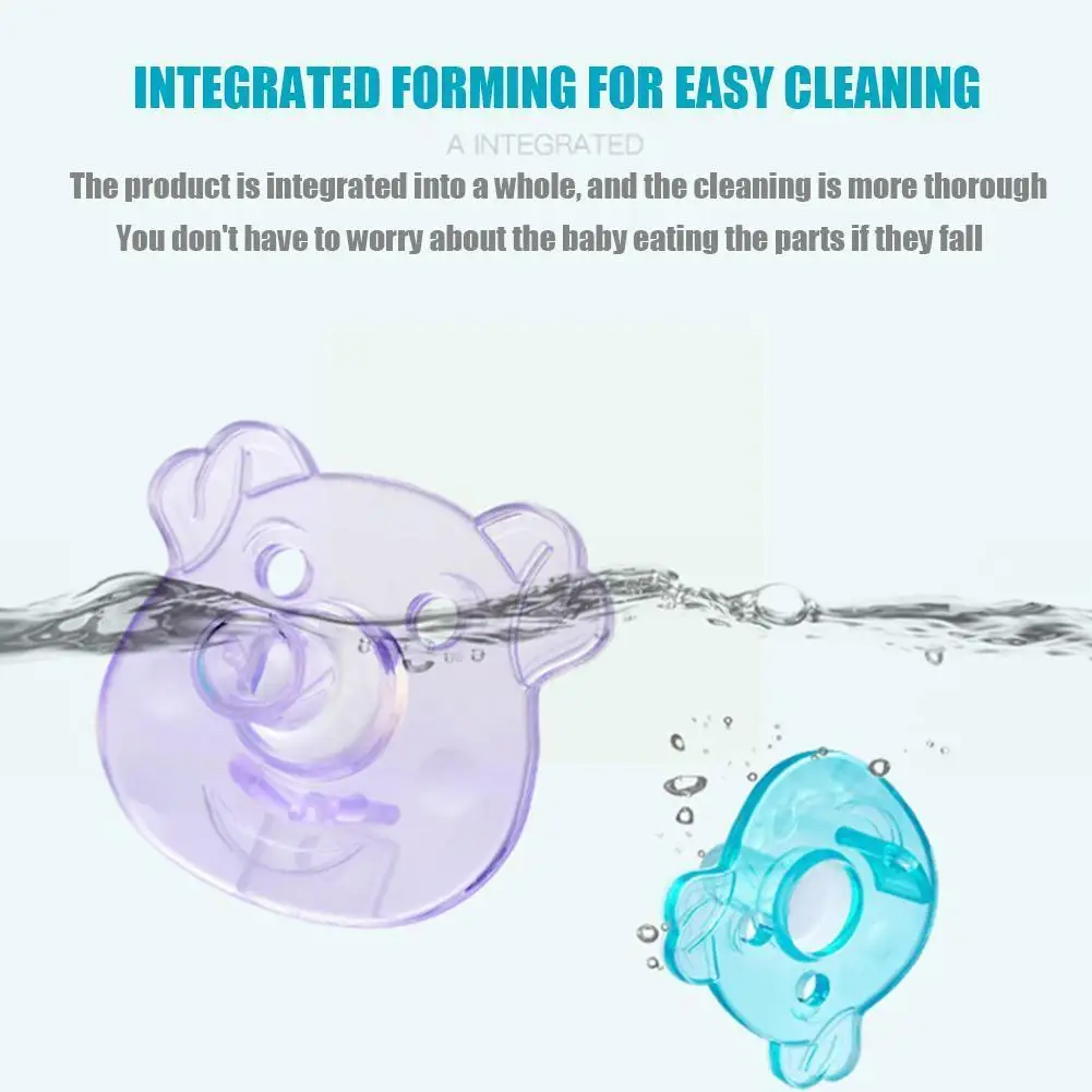 

1pcs Silicone Baby Cartoon Pacifier Full Silicone Pacifier / Round Sleeping Soothers Breast Pacifiers Milk Baby Pacifi X9v0