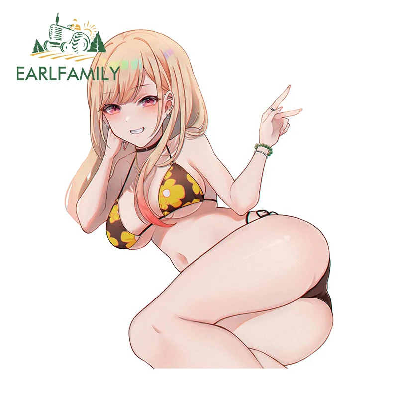 

EARLFAMILY 13cm x 10.3cm for My Dress-Up Darling Kitagawa Marin Car Stickers Occlusion Scratch Waterproof Decals Car Styling