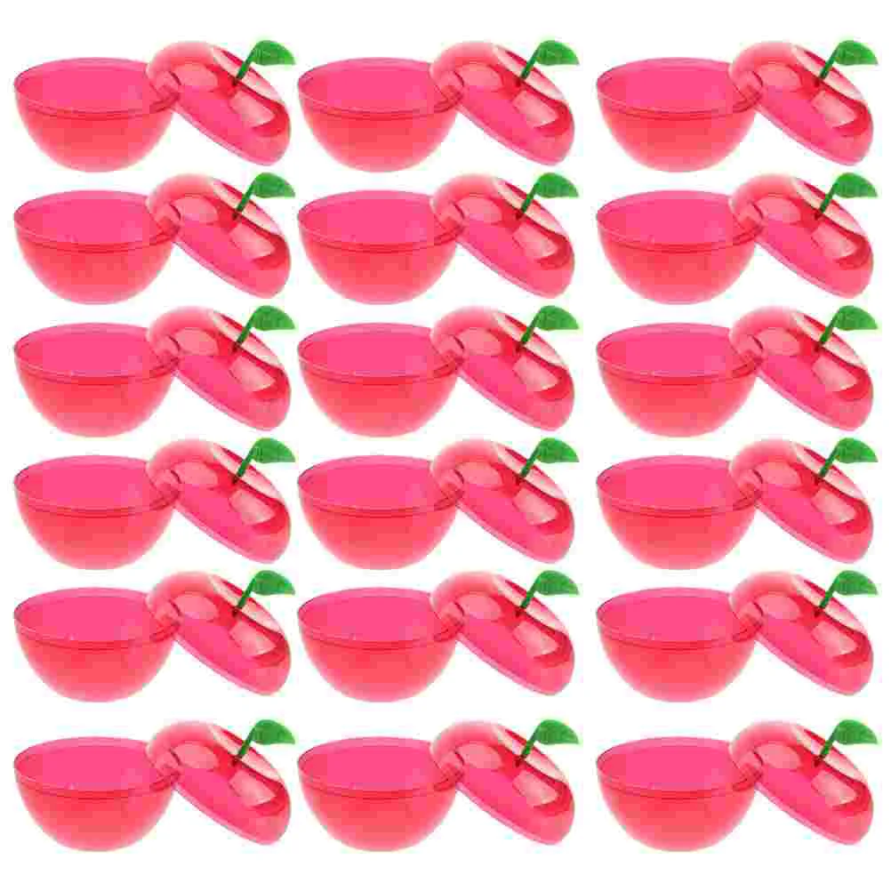 

24 Pcs Decorative Box Apple Candy Bride Cupcake Apples Shaped Container Plastic Ornaments Distributions