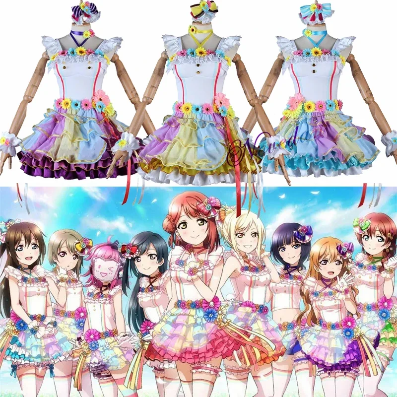 Фото Костюмы для косплея Love Live! Nijigasaki Love U My Friends: Мифунэ Шиорико, Уэхара Аюму, Накасу Касуми, Осака Шизуку. Аниме, на заказ. №1