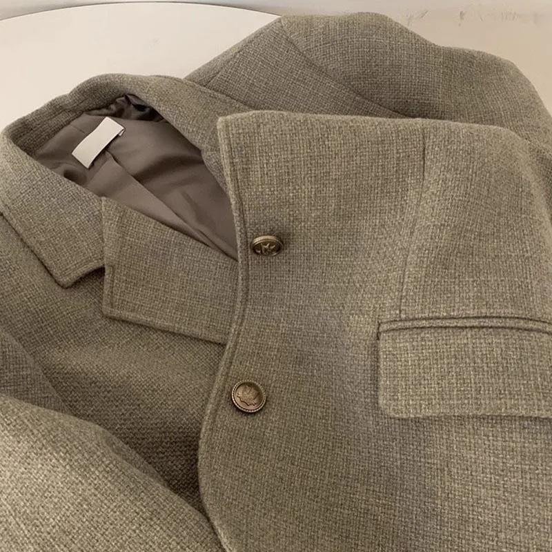 Утепленный Блейзер куртка зимняя молодежная одежда роскошный плащ шикарные и