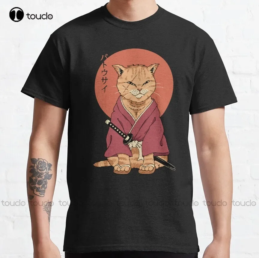 Neko Battousai классическая футболка мужские на заказ для взрослых и подростков