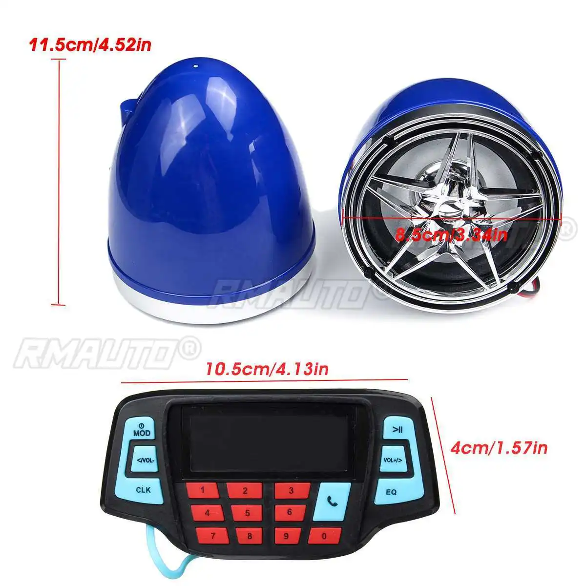 Мотоциклетная Bluetooth-аудиосистема FM-радио MP3-плеер с 2 динамиками усилителя для скутера ATV Quad (art.: 3920cf3535722) - 3920cf3535722