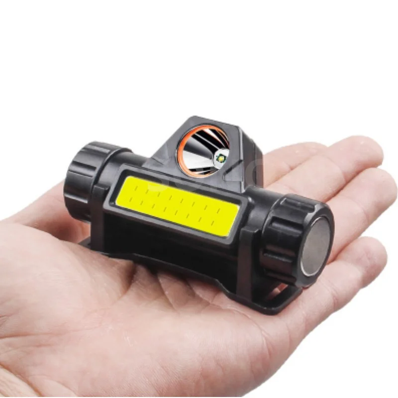 Налобный фонарь 18650, налобный фонарь с двойной яркостью, лм, USB, встроенная перезаряжаемая наружная тактическая Рабочая лампа
