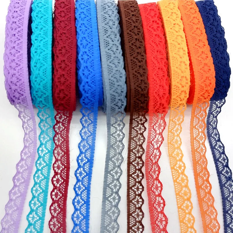 

10Yards Lace Ribbon Handicrafts Embroidered Net Lace Trims for Wedding Fabric for Sewing Clothes Fringe for Curtains Width 1.5cm