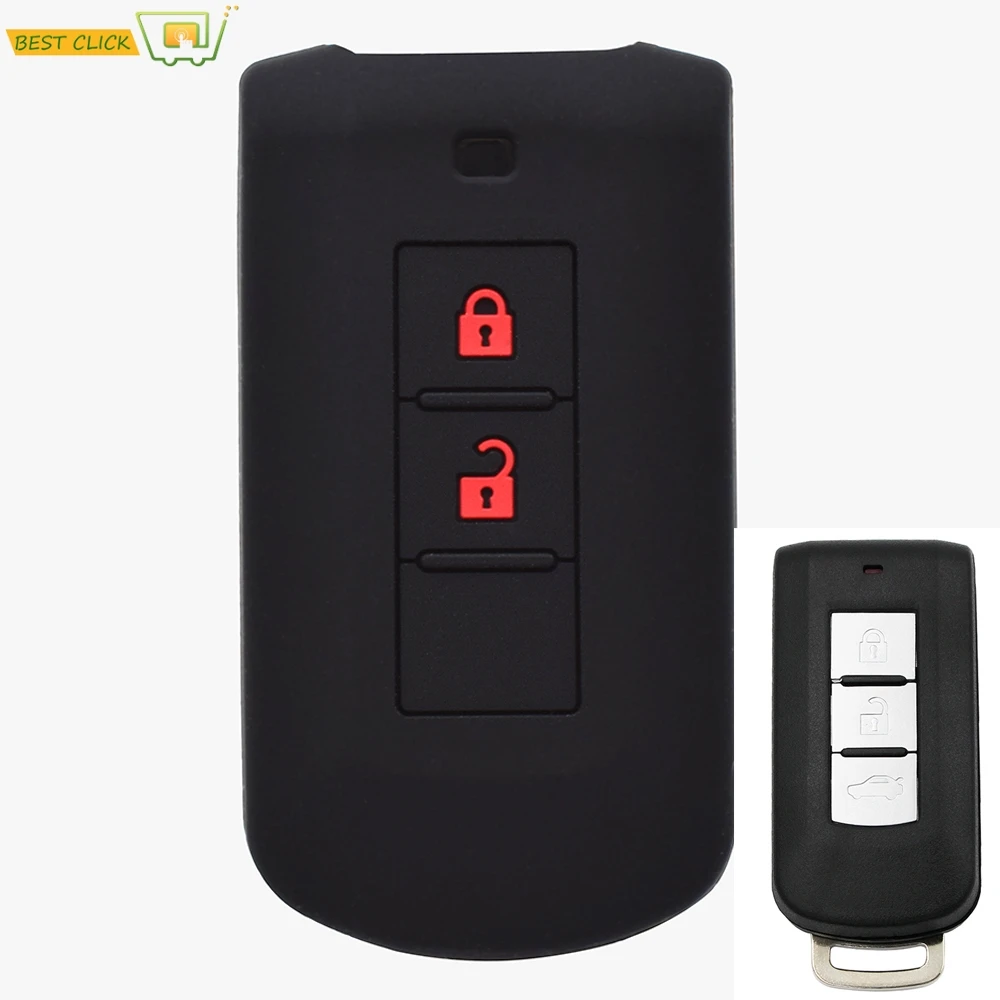 

Силиконовый чехол для автомобильного ключа с 2 кнопками для Mitsubishi L200 ASX Outlander Eclipse Cross Pajero Sport Lancer