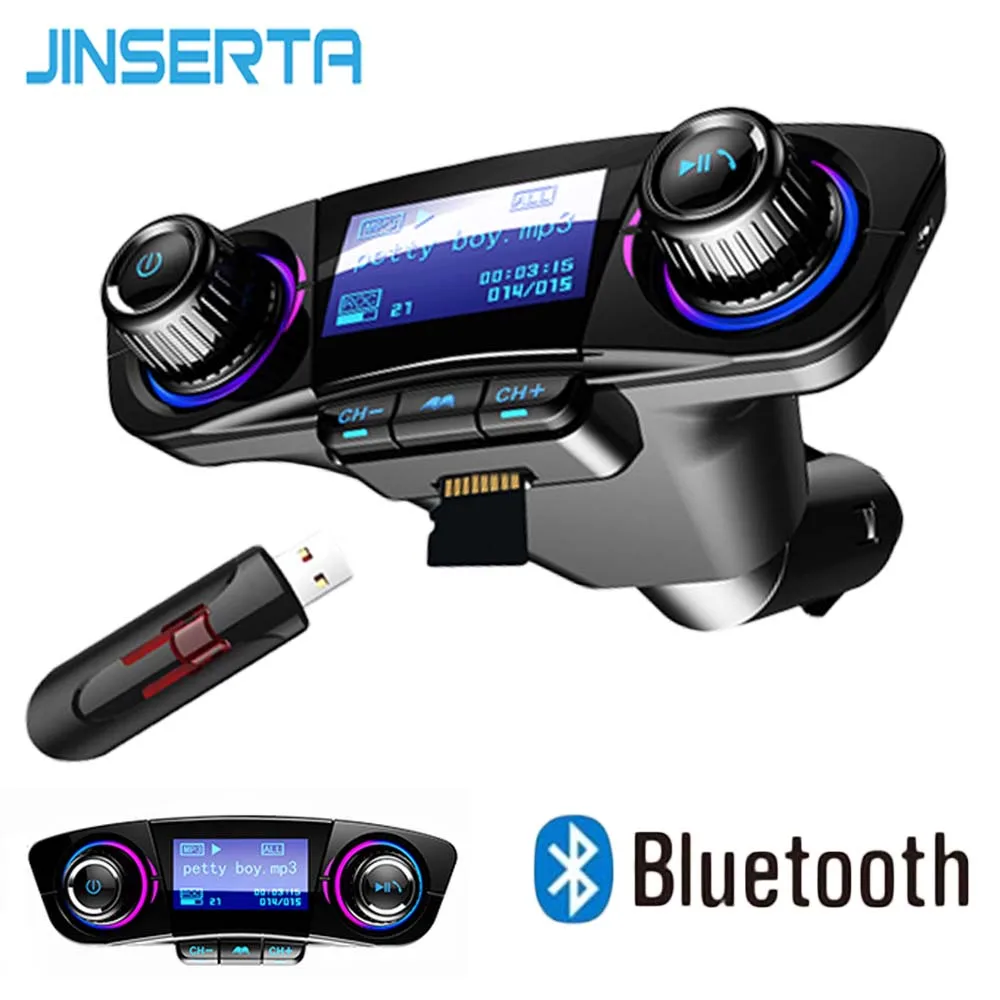 

Mini Bluetooth MP3 Player with FM Transmitter LED Screen Handsfree TF Card USB Play Car MP3 Player