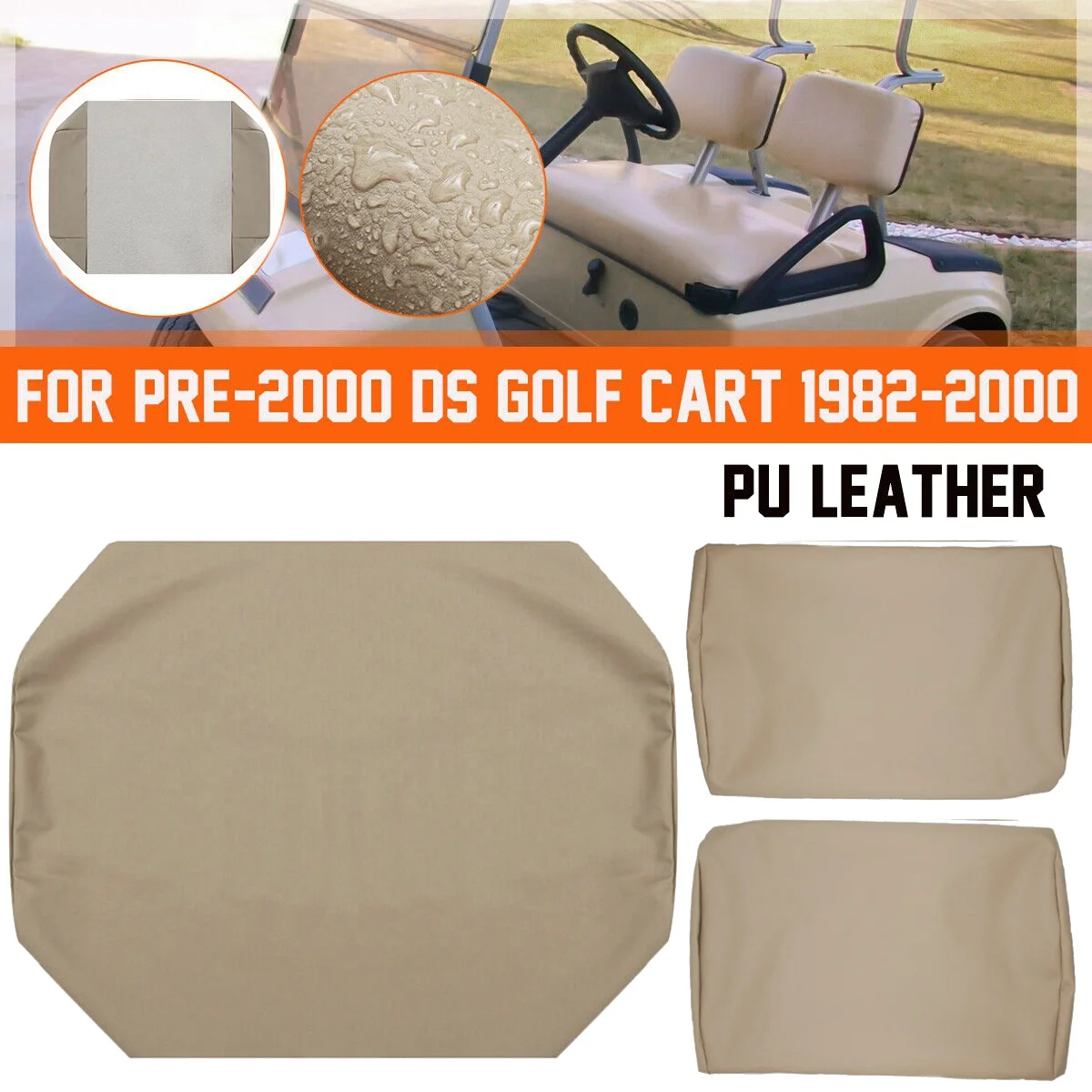 3 шт./комплект виниловые чехлы на сиденья для гольфа