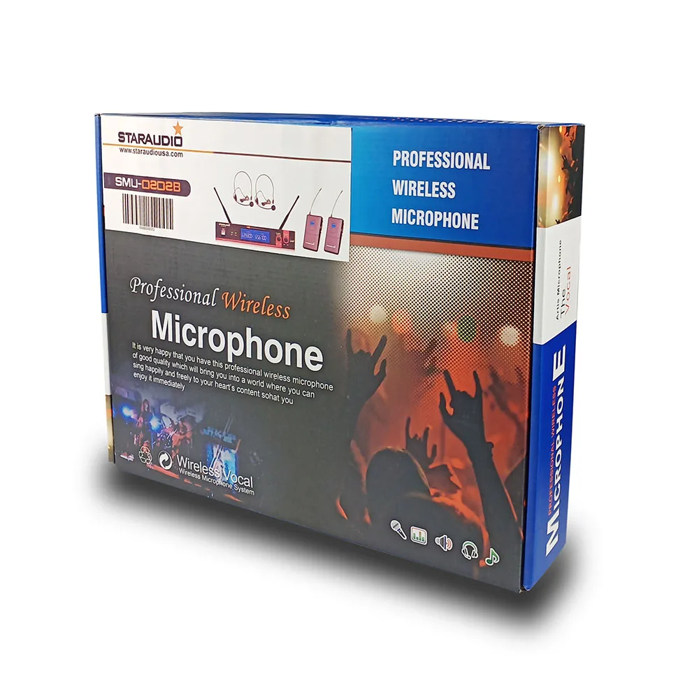 Двухканальный беспроводной УВЧ микрофон 2-канальная гарнитура петличный