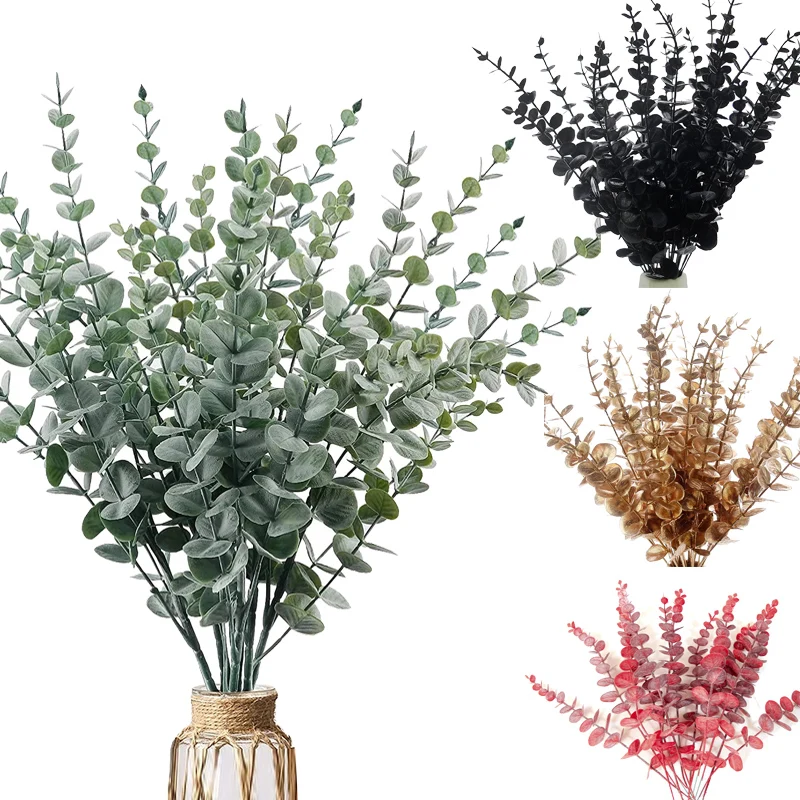 

5PCS DIY Artificial Eucalyptus Wall Hanging Decor Greenery Boho Home Decorations Farmhouse Rustic Plants for Wedding Decorations