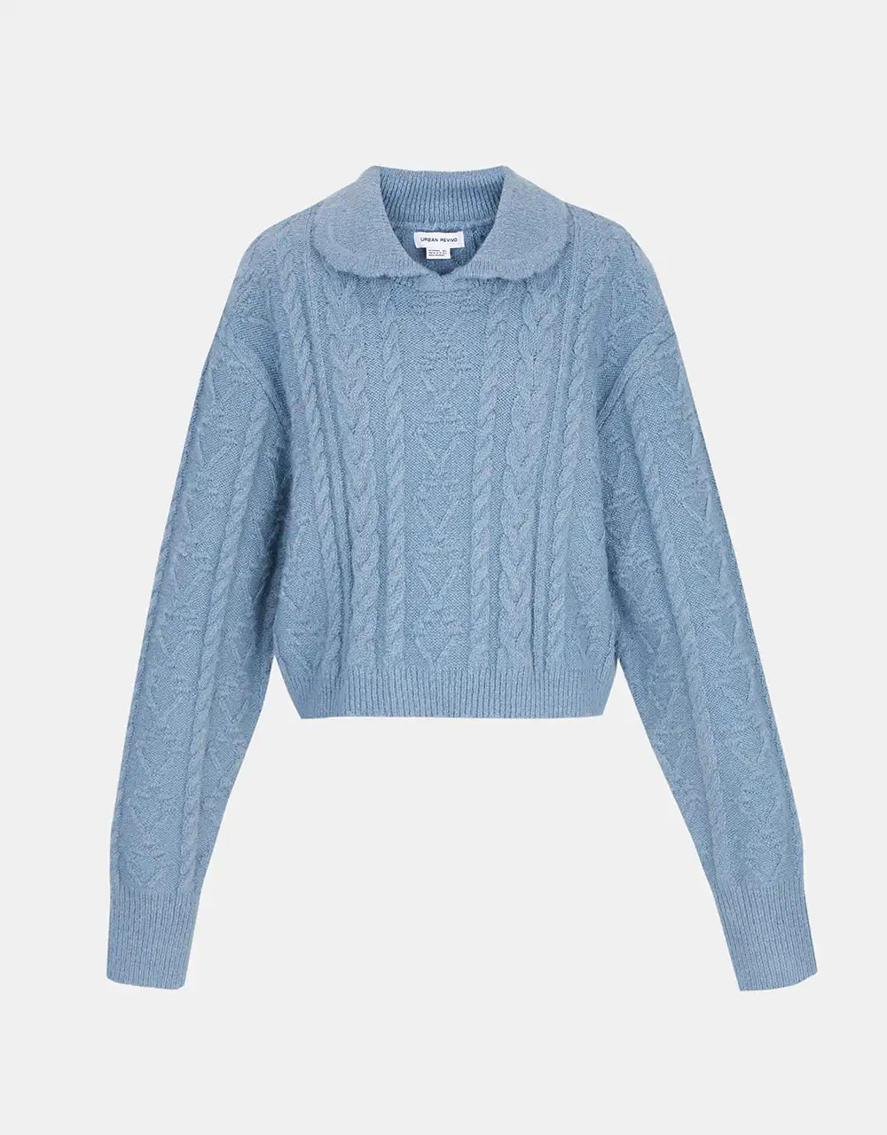 

Peter Pan Collar Cable Knit Sweater