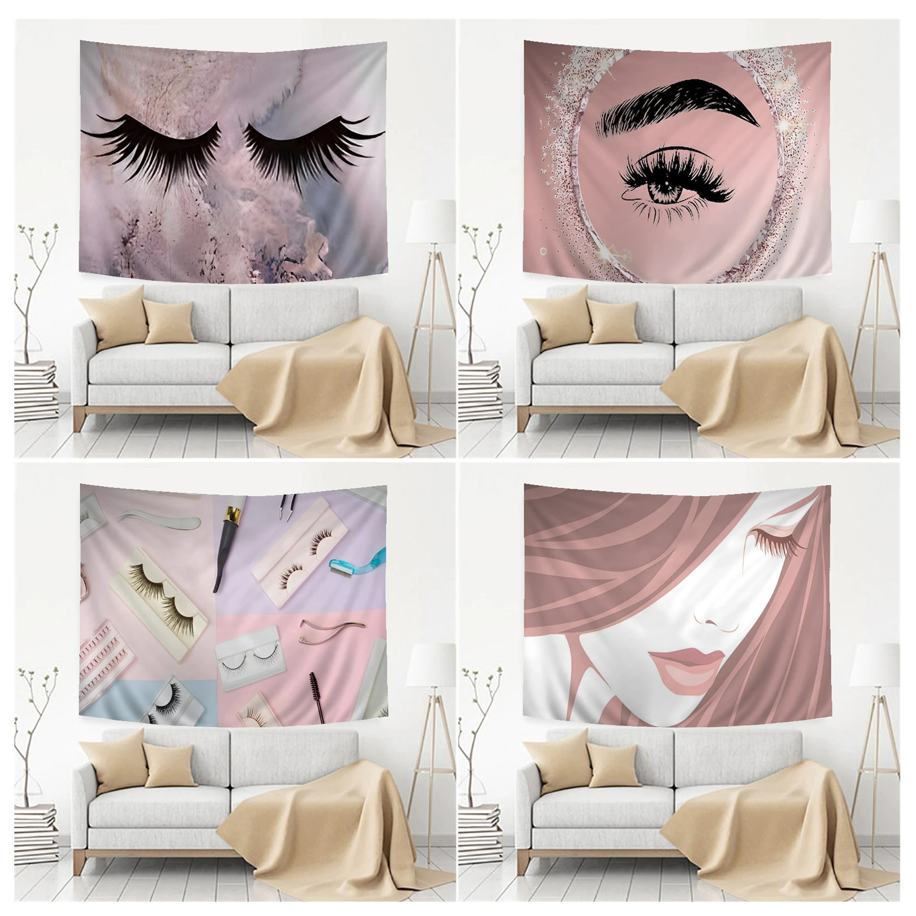 

Eyelash Tapestry Cartoon Tapestry Art Science Fiction Room Home Decor Wall Hanging Sheets