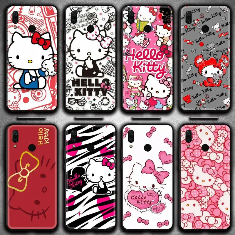Милый чехол для телефона с мультяшным котом Hello Kitty Huawei Y6P Y8S Y8P Y5II Y5 Y6 2019 P Smart Prime Pro |