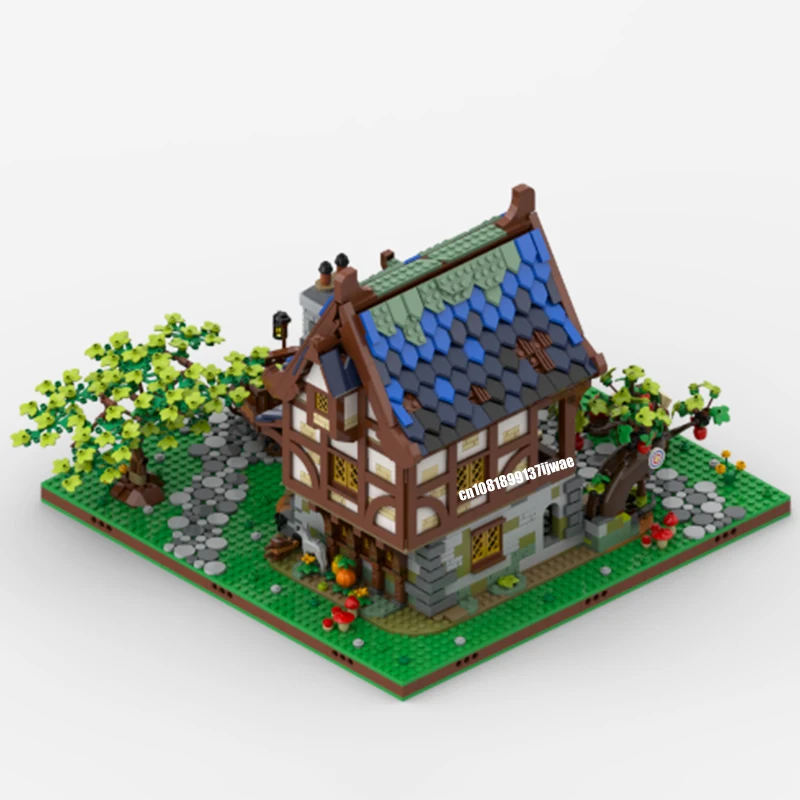 857 шт. Европейская средневековая улица вид черная модель дисплей DIY креативные