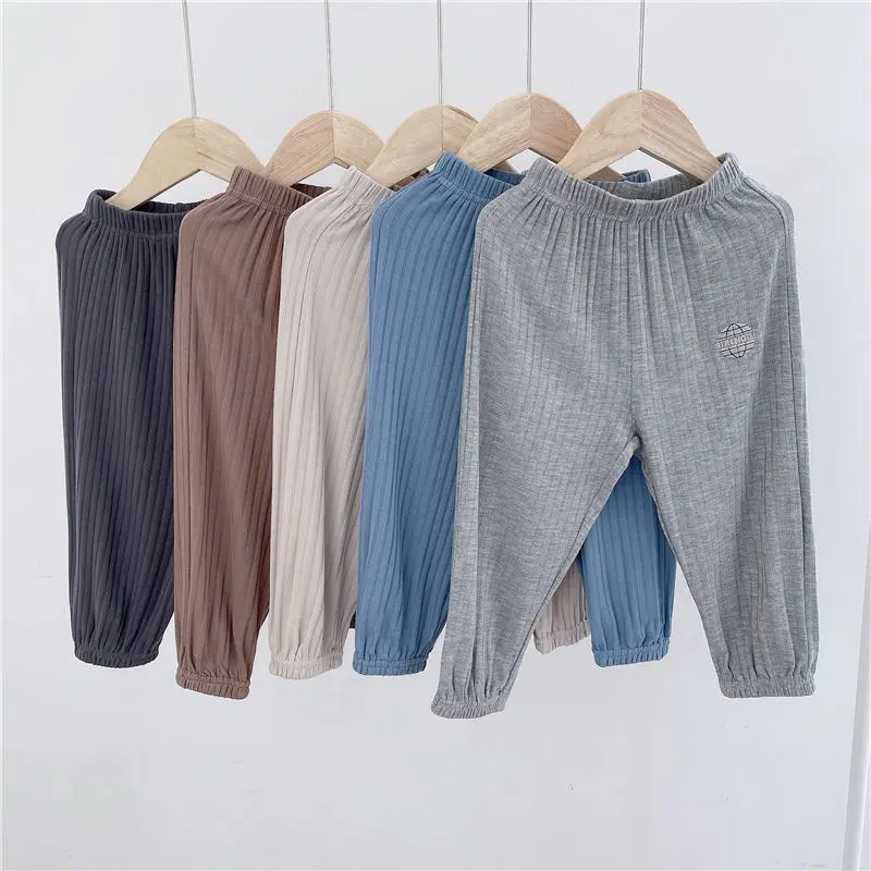 

Children'S Summer Anti-Mosquito Pants Comfortable Thin Spring And Autumn Middle And Large Boys' Sports Pants Girls Baby Casual L