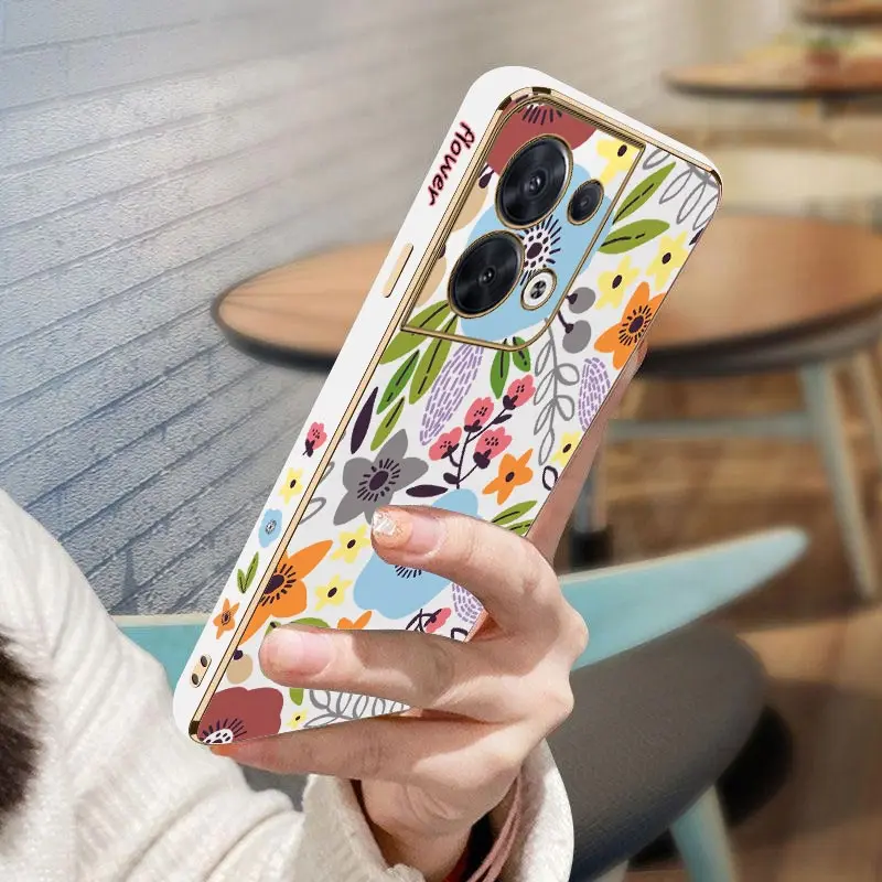 Великолепный чехол с роскошным цветочным покрытием для OPPO Reno 8Pro 8T 8 7 7Lite 10 10Pro 6ProPlus