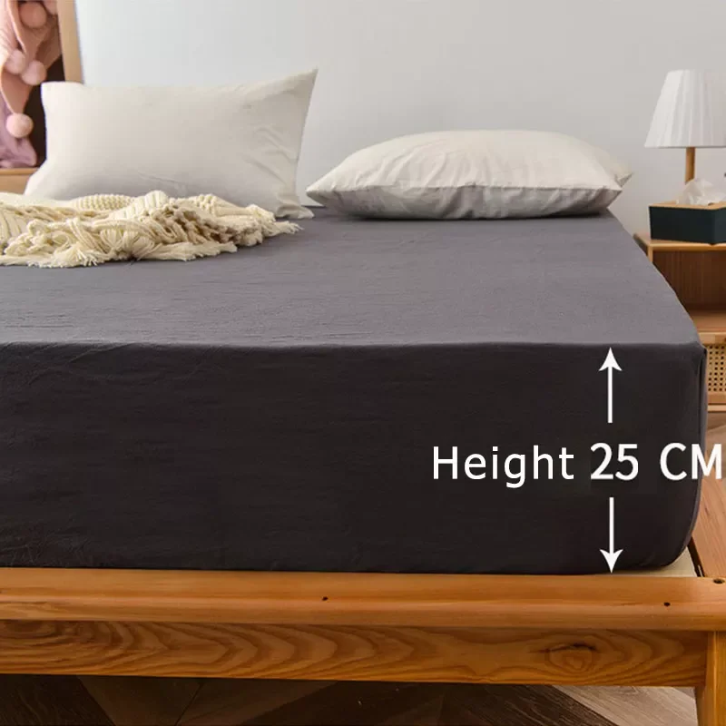 

2023 1pc 100% Cotton Elastic Soft Fitted Sheet for Bed Dustproof Mattress Covers 120/150/180/200cm, Single/queen/king (No Pillow