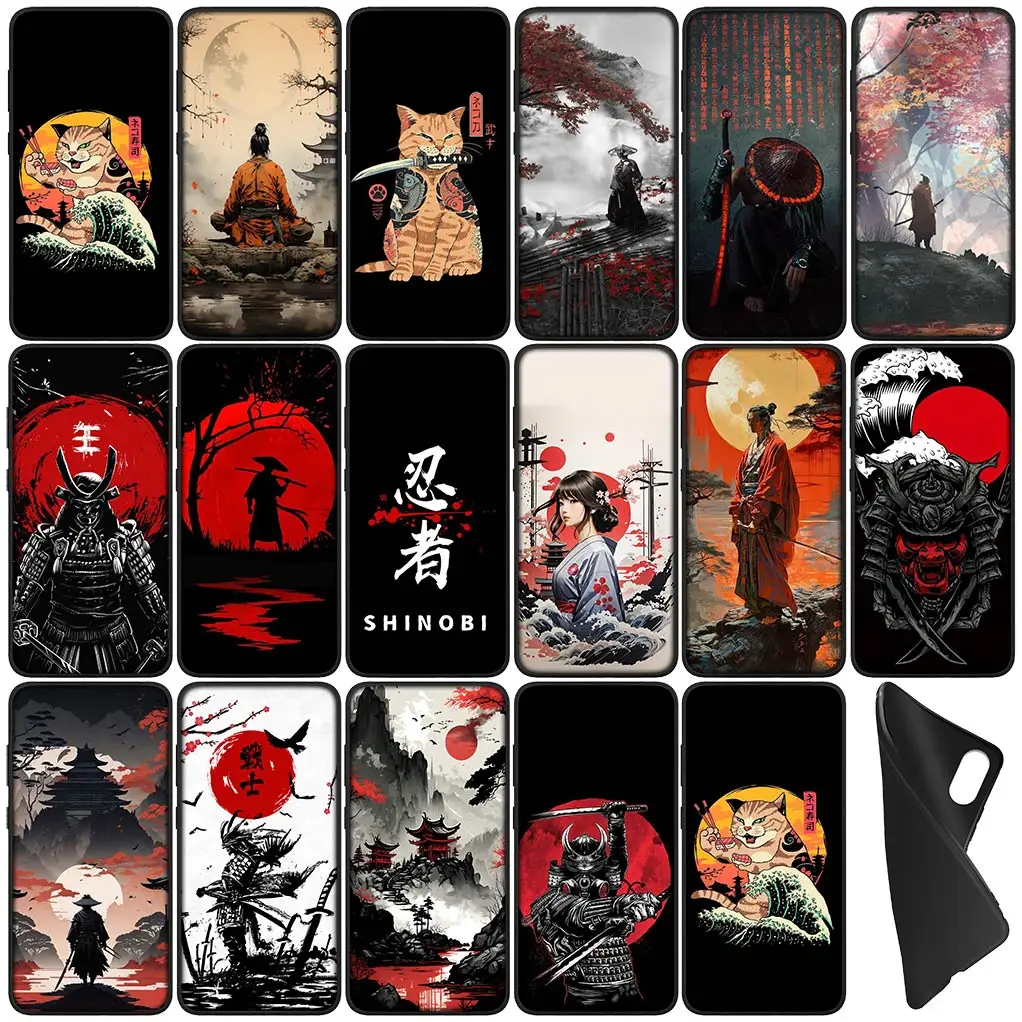 Bushido Japan Samurai Ninja TPU Case for Samsung Galaxy Note 20 Ultra 10 8 9 S10 Lite S9 A6 A8 Plus A9 Phone Cover Casing