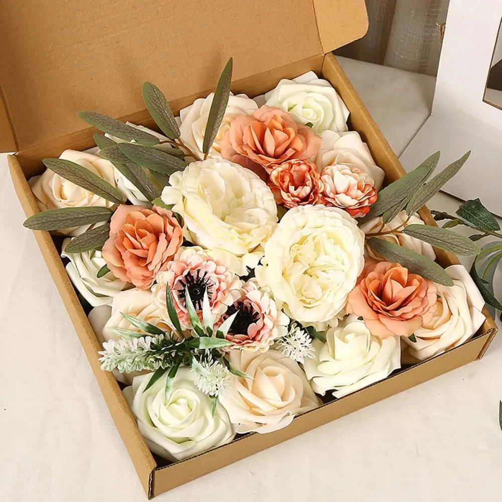 

1 коробка, Реалистичный искусственный цветок из искусственного шелка