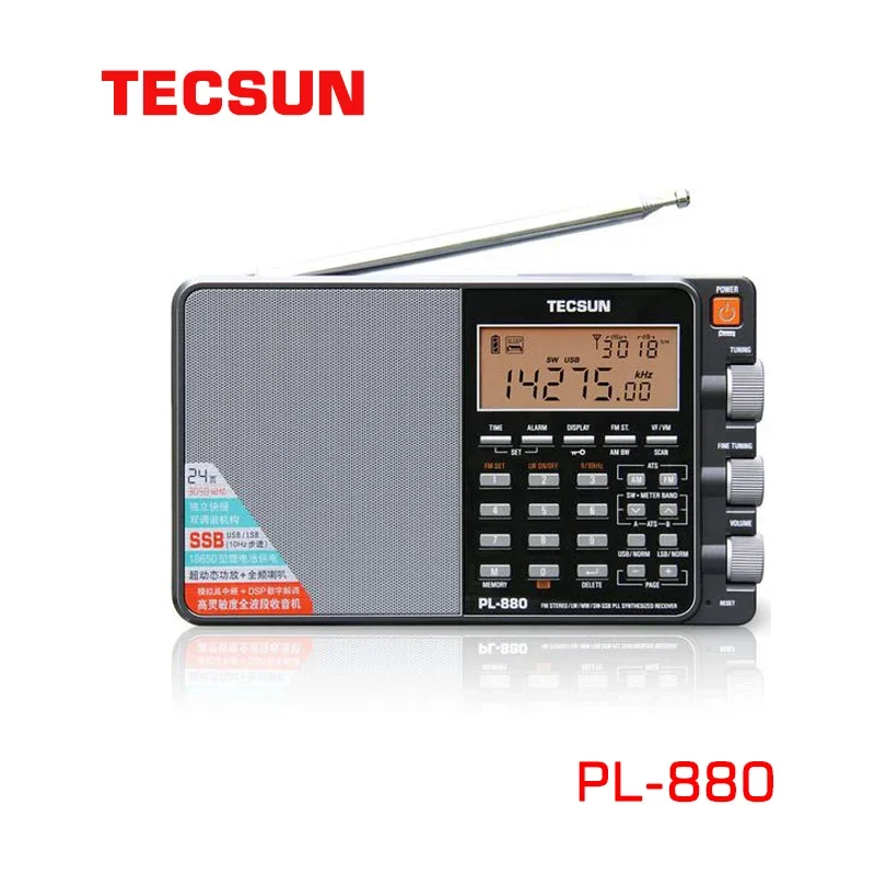 Tecsun PL-880 Высокопроизводительное полнодиапазонное портативное стерео радио с
