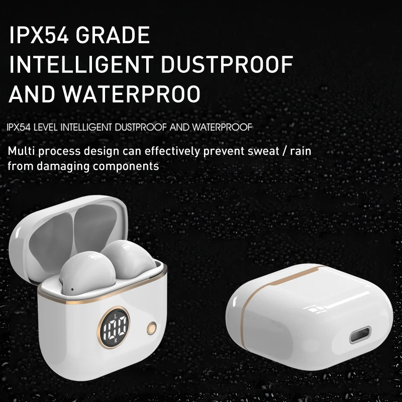 

Retro Mini Half In-Ear Waterproof Low Power Digital Display Bluetooth Headphones