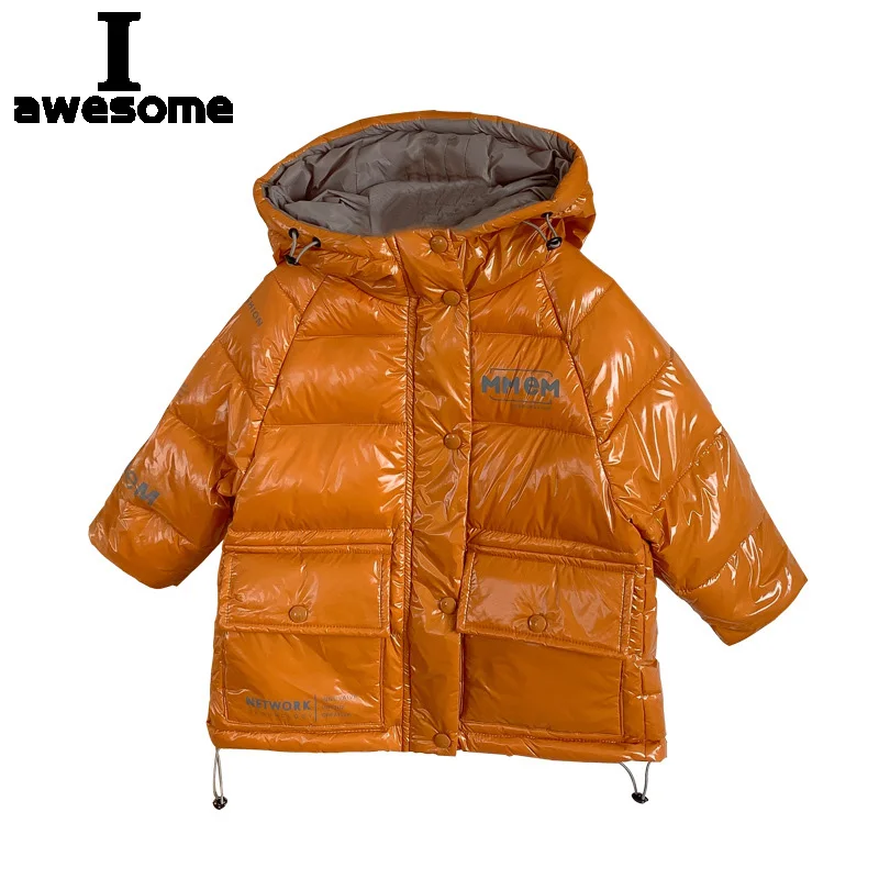 

Winter Boys and Girls Waterproof and Antifouling Down Jacket Wear Shiny Warm Down Jacket