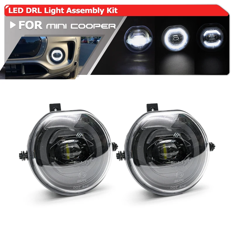 For Mini Cooper F55 F56 F54 Clubman F57 Cabriot 2014-2018 Led Halo Ring DRL Parking Lights Driving Fog Position Lamps Kits