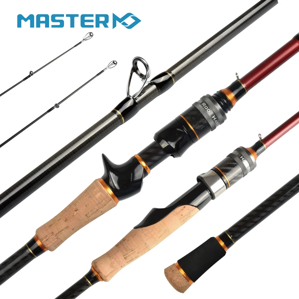 MASTER LOGIC Spinning/Casting High Carbon Rod UL1-6g+L 2-10g / ML 7-28g+M 5-15g 2 Tips M&ML UL&L1.92m 2.1m Carp Bass Fishing