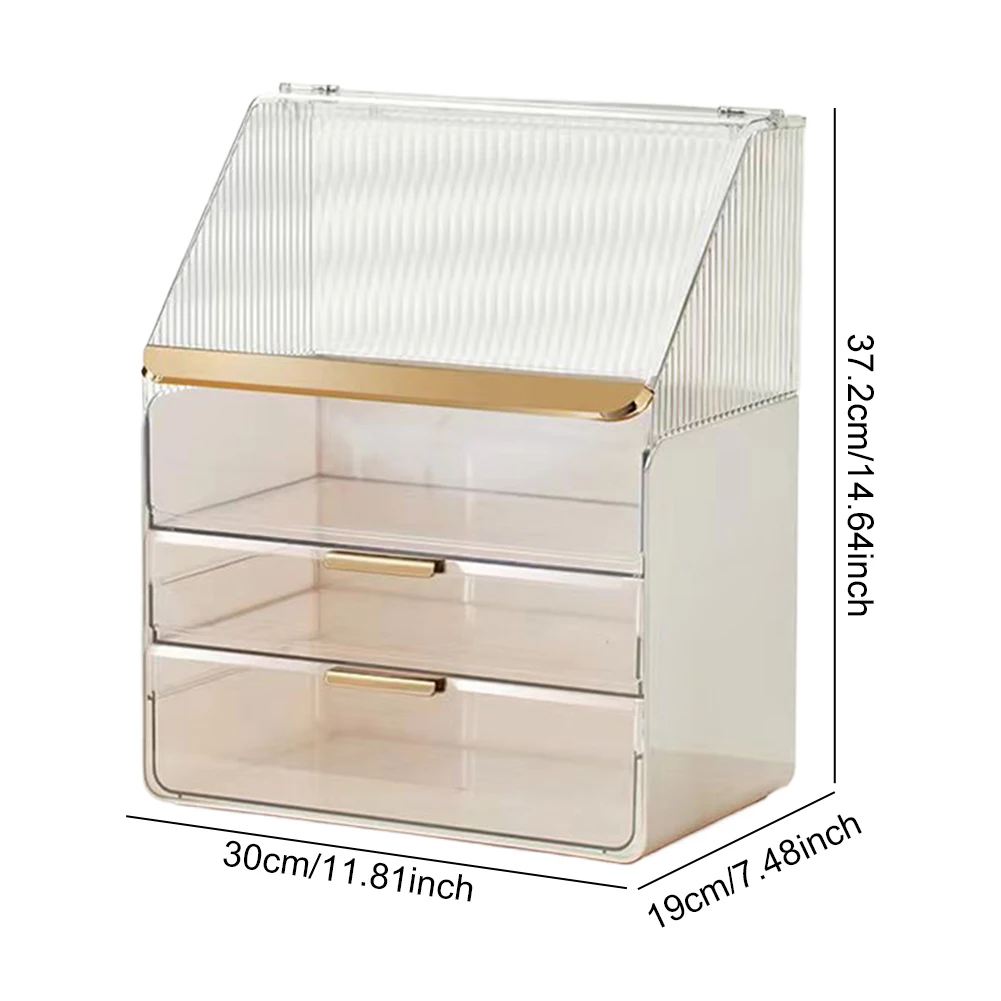 1 шт. большая вместительная коробка для приема косметики пылезащитный бытовой