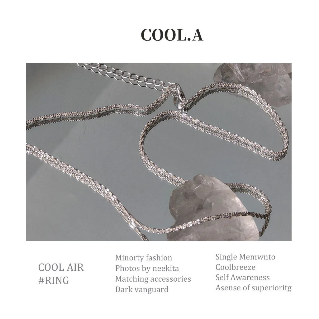 

Sparkling Naked Chain Plain Necklace Light Luxury Niche Clavicle Chain Without Pendant 2022 New Women's Summer Necklace