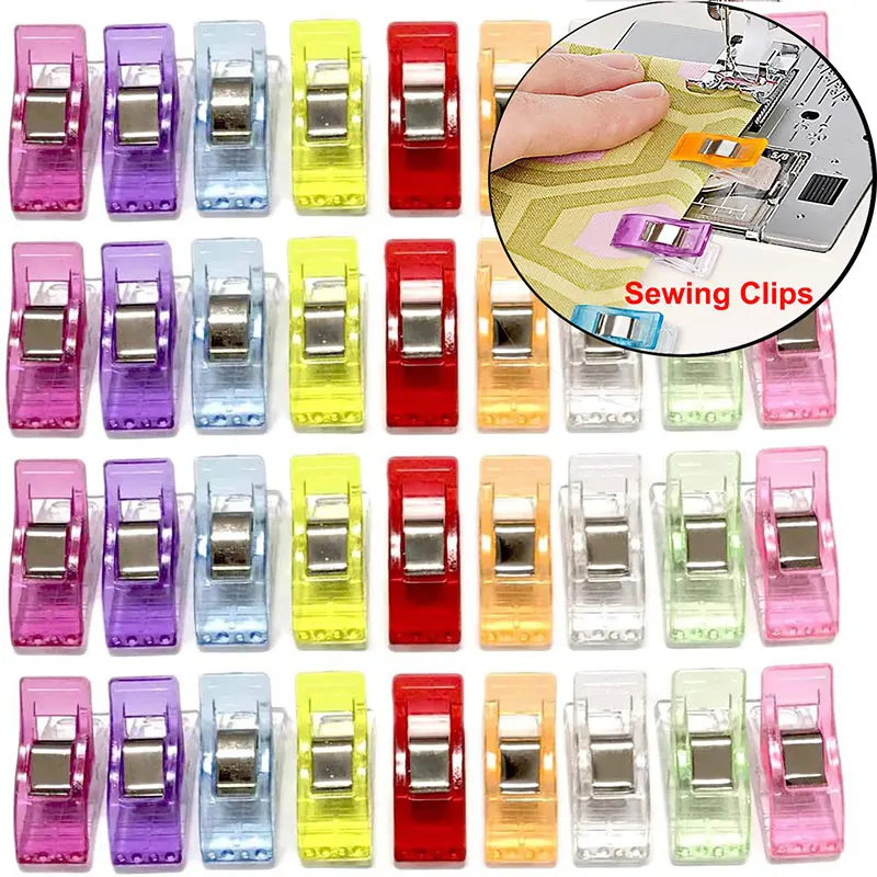 

20/50Pcs Sewing Clips Clothespins Multipurpose Quilting Clips Plastic Clamps for Sewing Supplies DIY Crafts Binding Clips Paper