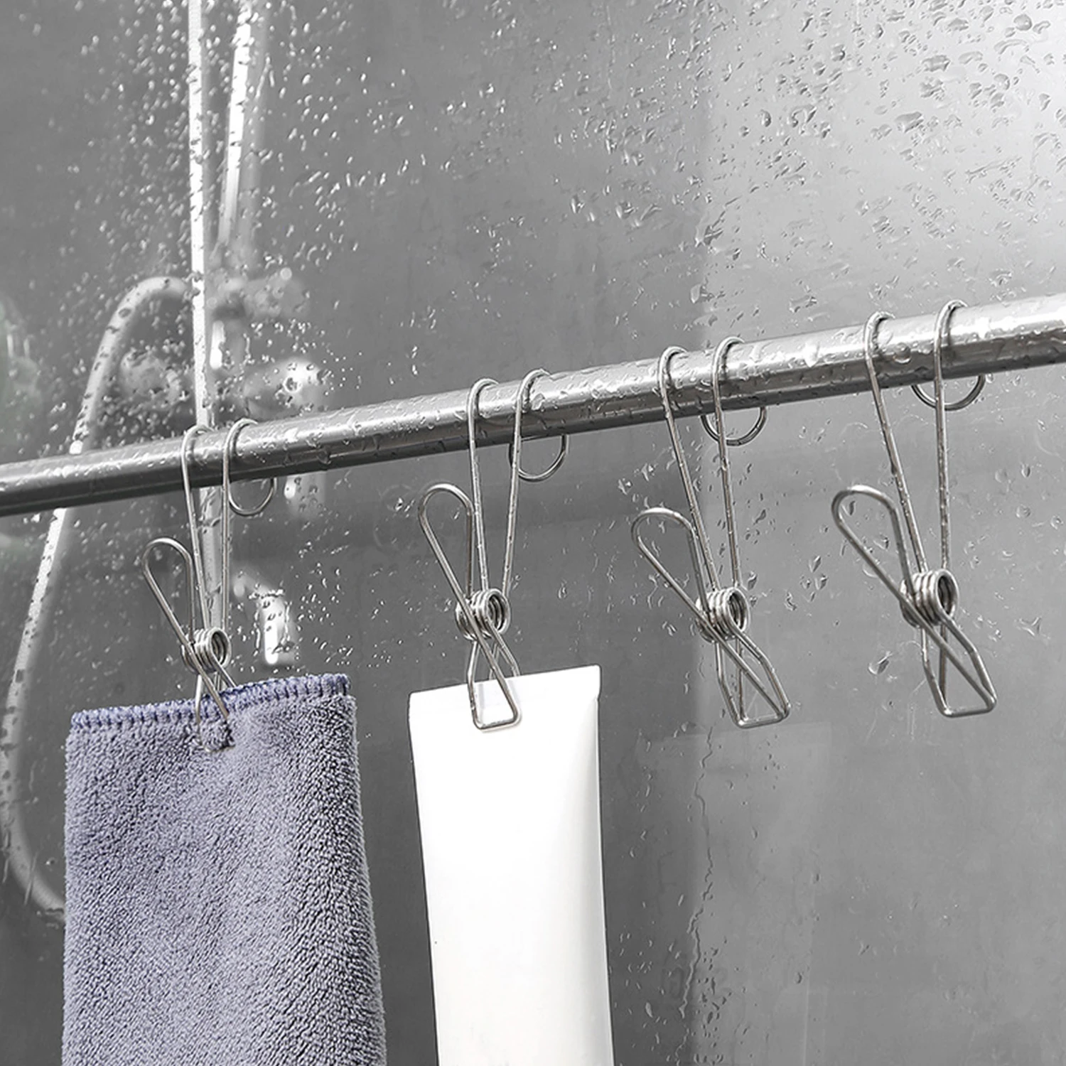 

Multipurpose Stainless Steel Clips Plugs Laundry Clothes Pins Pegs Holders Clothing Clamps Sealing Clip Household Clothespin