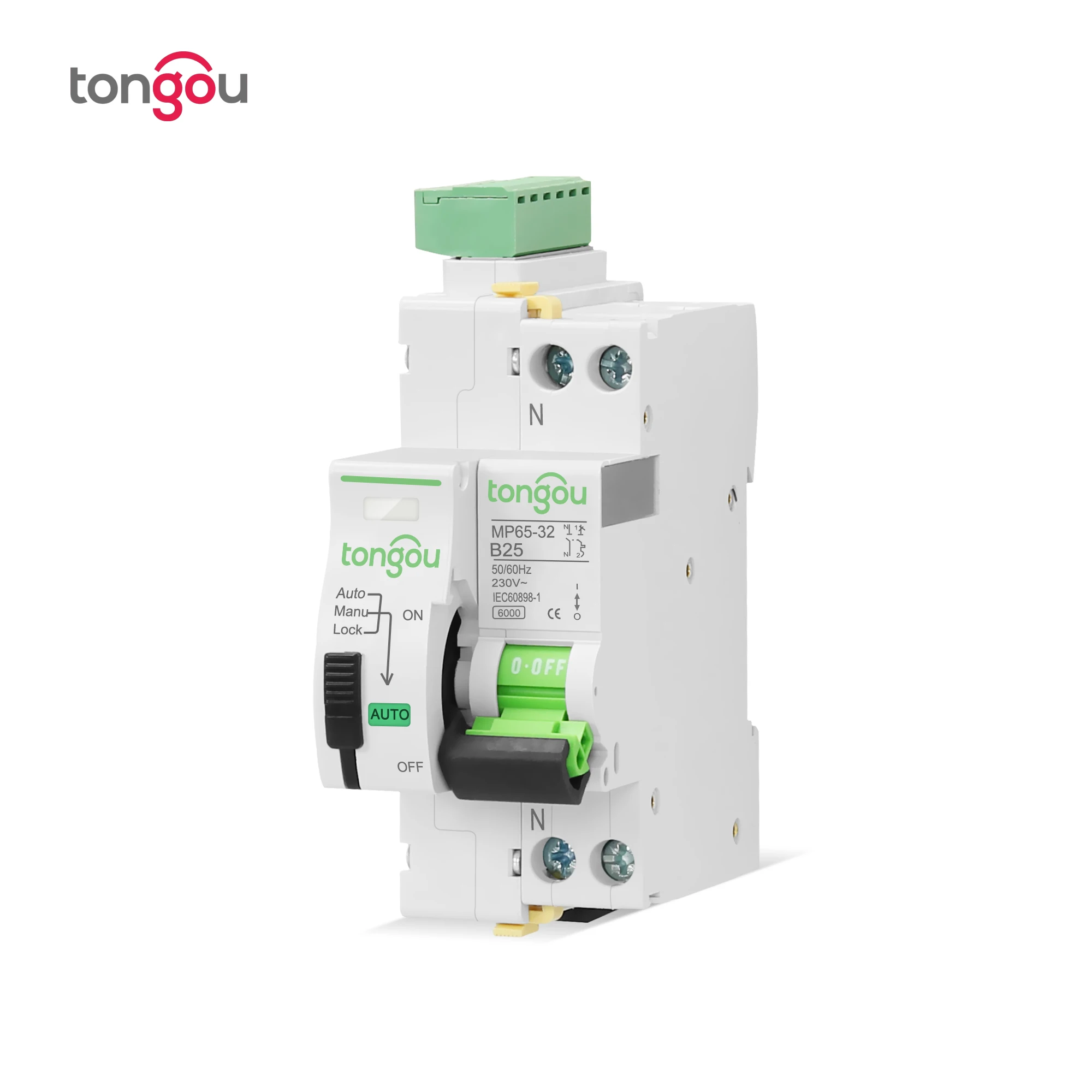 Автоматический выключатель DPN 16A MCB 1P + N 220V Curve B AC TONGOU