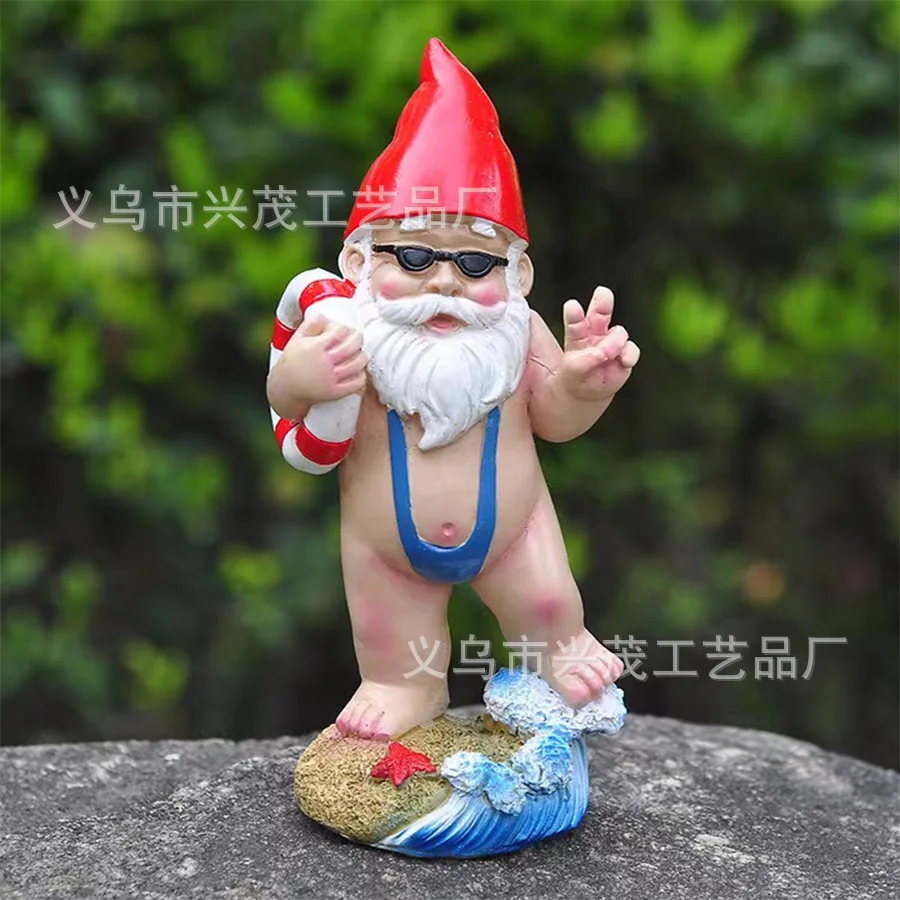 Белая скульптура для бороды плавания украшение стариков уличное двора сада