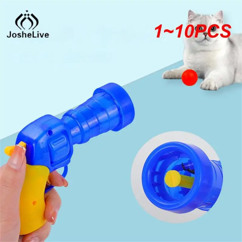 

1~10PCS Interactive Launch Training Cat Toys Mini Pompoms Games Stretch Plush Ball Toys Pets Supplies Accessories Toys For