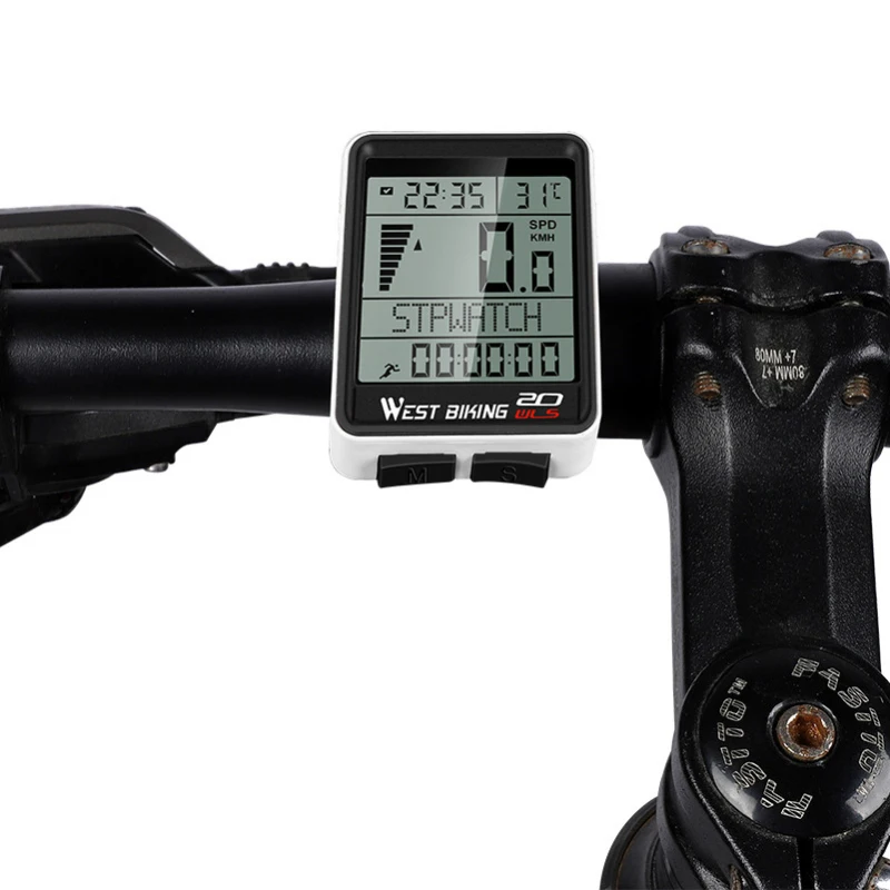Компьютер беспроводной 5-язычный велосипедный одометр секундомер спидометр 2 1