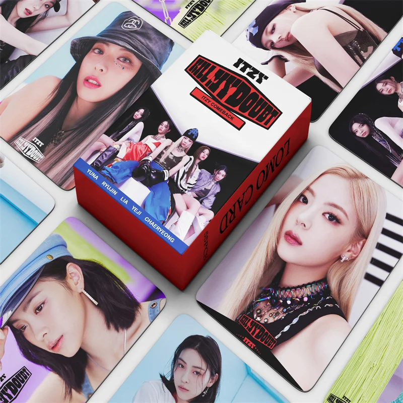 

55pcs/set ITZY Small Card KILL MY DOUBT Album Lomo Card Gift Chi Lia Shin Yu-jin Lee Chae-jeong Yuna Print Photo Girl Gift KPOP