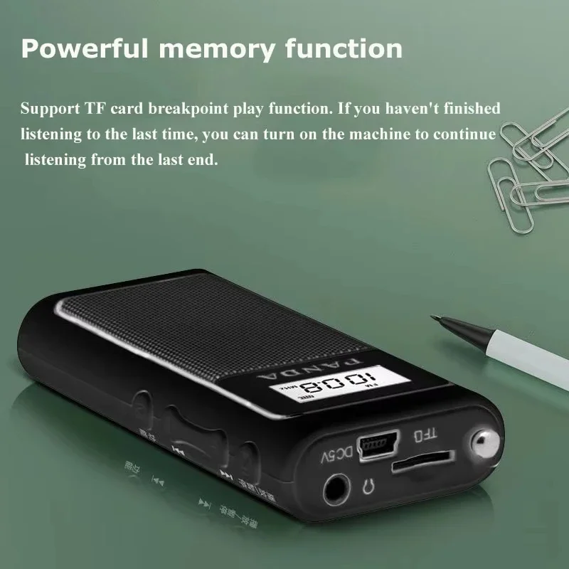 Мини-радиоприемник перезаряжаемые карманные FM-радиоприемники встроенный