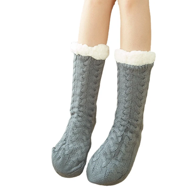 

Anti Slip Socks Women Cashmere Autumn Winter Room Home Sleep Socks Long Christmas Fuzzy Socks Warm Thick Womens Wool Socks