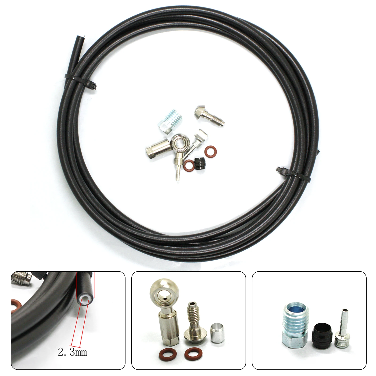 

Durable High Quality Brand New Brake Hose Oil Pipe Practical W/ Screws Kit Five-wire Body For MAGURA MT5 MT6 MT7MT8