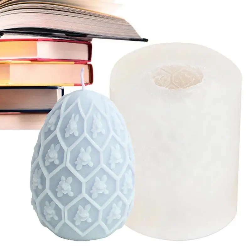 

Egg Silicone Mold | 3D Aromatherapy Candle Moulds | Epoxy Resin Casting Molds with Honeycomb Pattern for DIY Candles Wax Soaps C