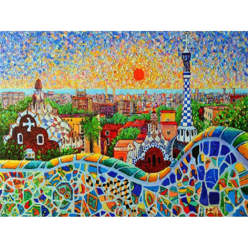 

YIBRIGHT5D Diamond Painting Full Diamond Square/Round Landscape Picture Rhinestone Diamond Embroidery Full Set of Cross Stitch A