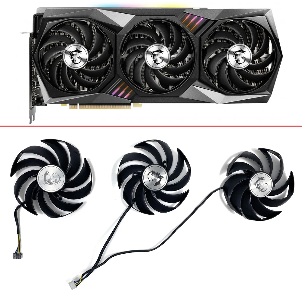 

NEW 95MM PLD10010S12HH GPU Cooler Fan Replacement For MSI GeForce RTX 3070 3070Ti 3080 3080Ti 3090 SUPRIM X Graphics Video Card