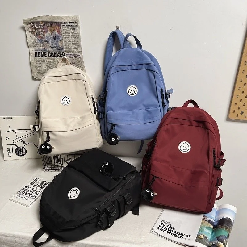 

2023 Teen Student Female Backpacks Waterproof Cute Women Bag Book Blue Small Ladies Backpack Girl School Nylon Bag New
