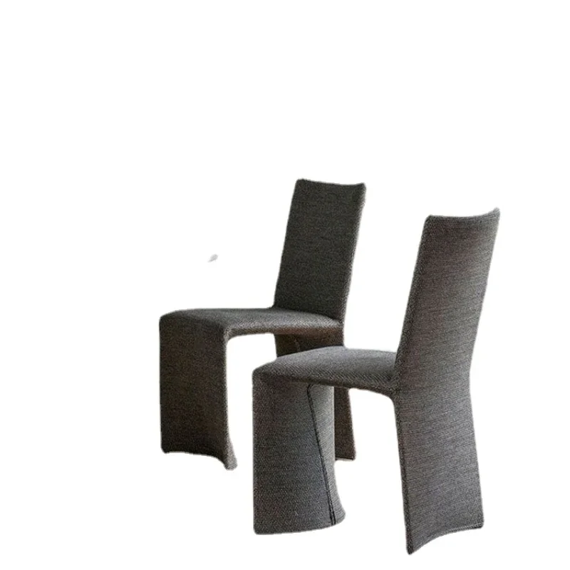 

Zl Dining Chair Flannel Red Metal Style Armchair Home Leisure All-Matching