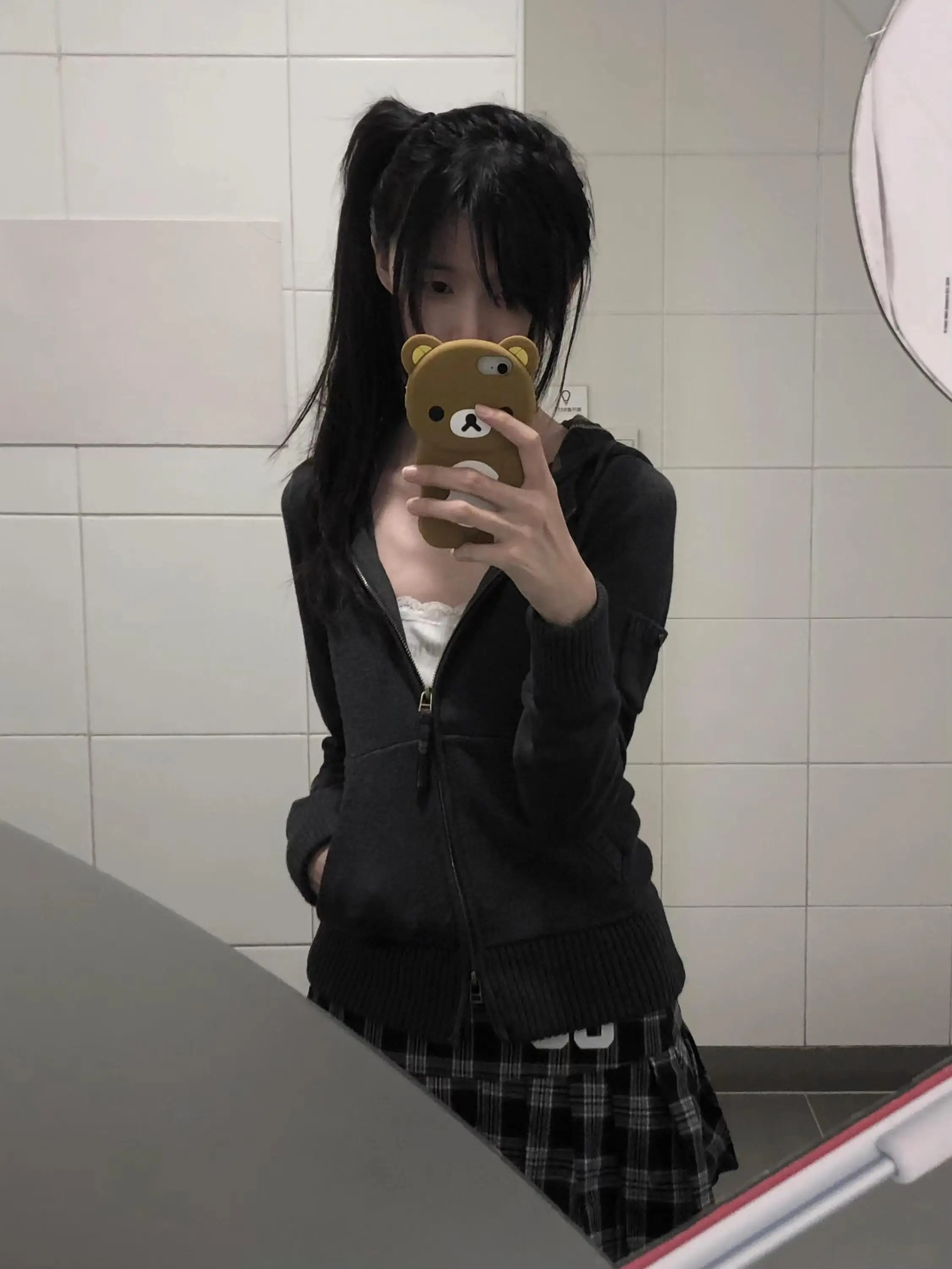 American Preppy Retro Zip-up hood Sweater Women Autumn and Winter 2024 New Slim fit Waist Hugging Knit cardigan Top