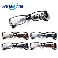 henotin rectangular frame reading glasses spring hinge men and women portable hd eyeglasses1 02 03 0