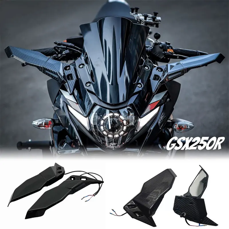 

For Suzuki GSX250R GSXR250 GSXR125 150 Modified Motorcycle Winglets Mirrors Wind Wing Adjustable Rotating Rearview Mirror Side